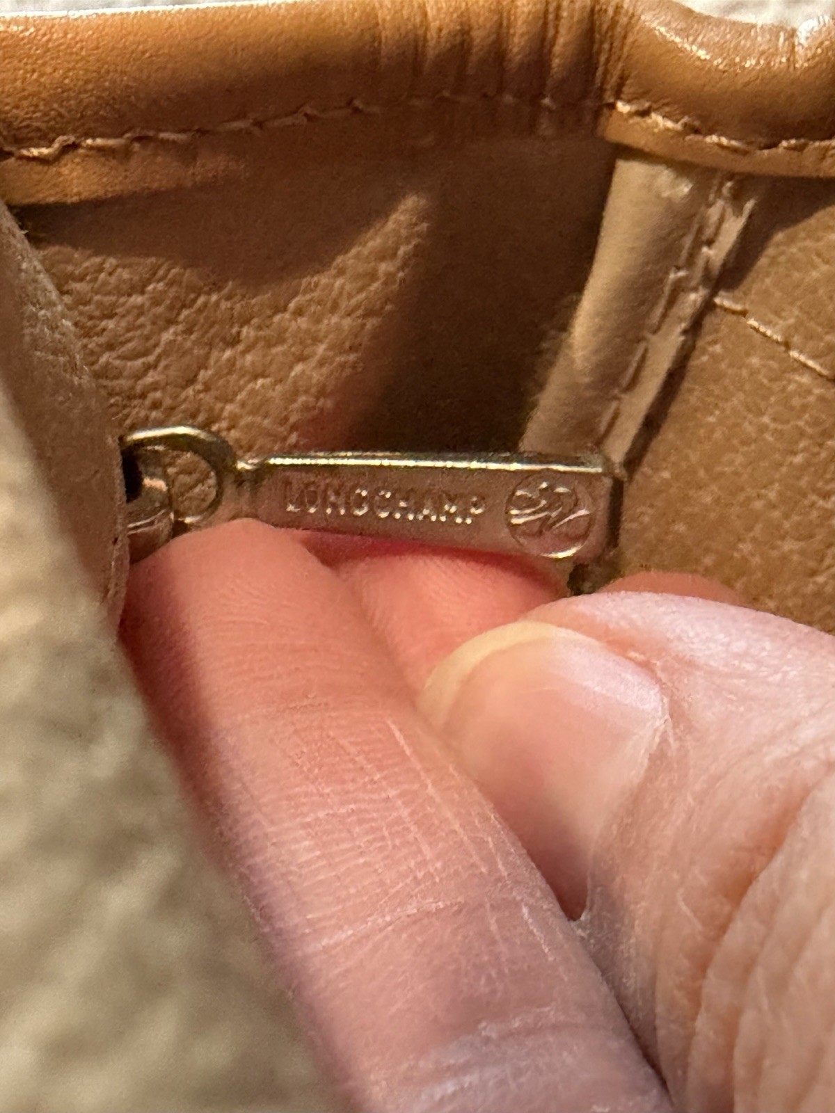 Longchamp Caramel Tan Pebbled Small Crossbody Unisex