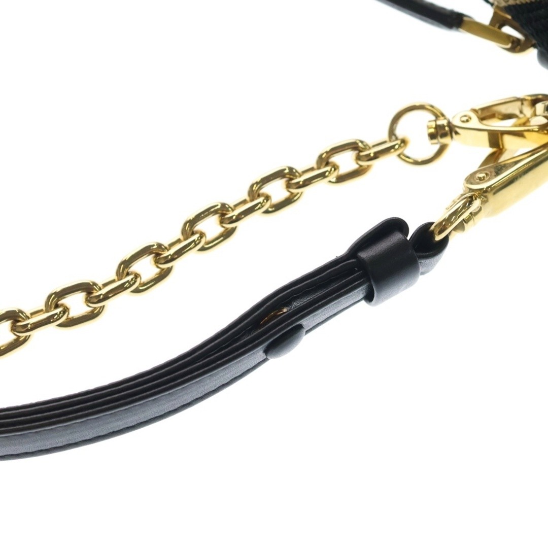 PRADA Triangle Logo Plate Canvas Leather 2-way Hand Chain One Shoulder Bag Used