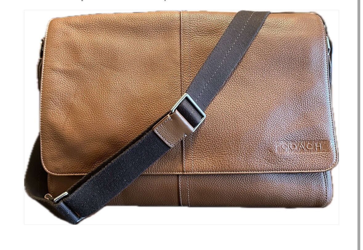 Coach Camden Brown Leather Unisex Messenger Handbag F70423