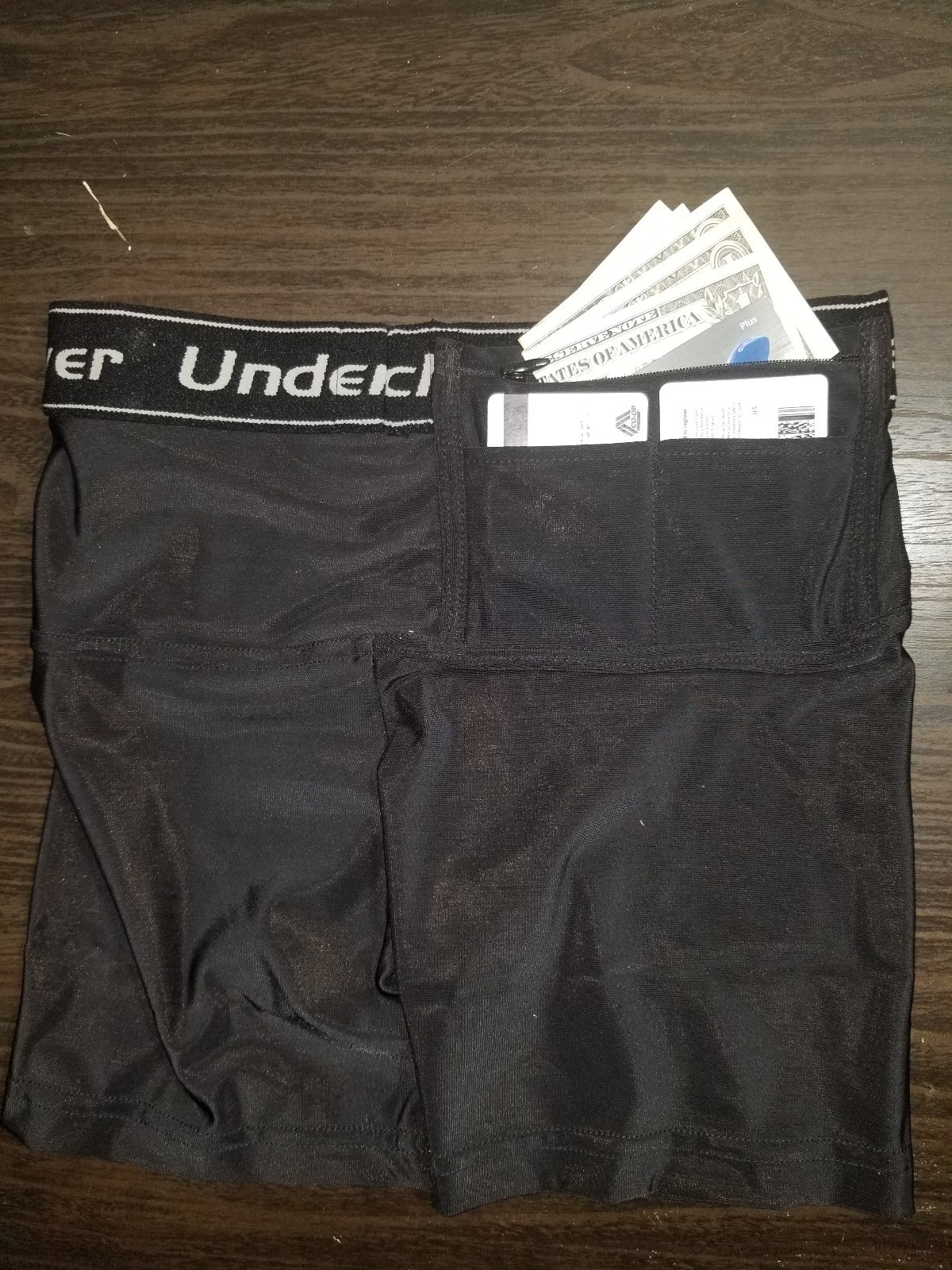 3XL Undertech Undercover Womens Compression Concealment Travel Shorts Black