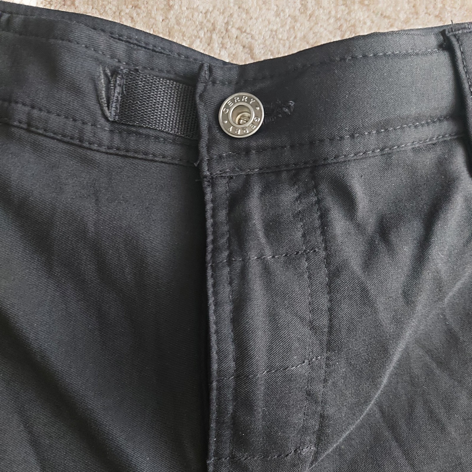 Gerry Performance Shorts Mens 34 Black Flat Front 9″ Stretch Outdoor Hiking