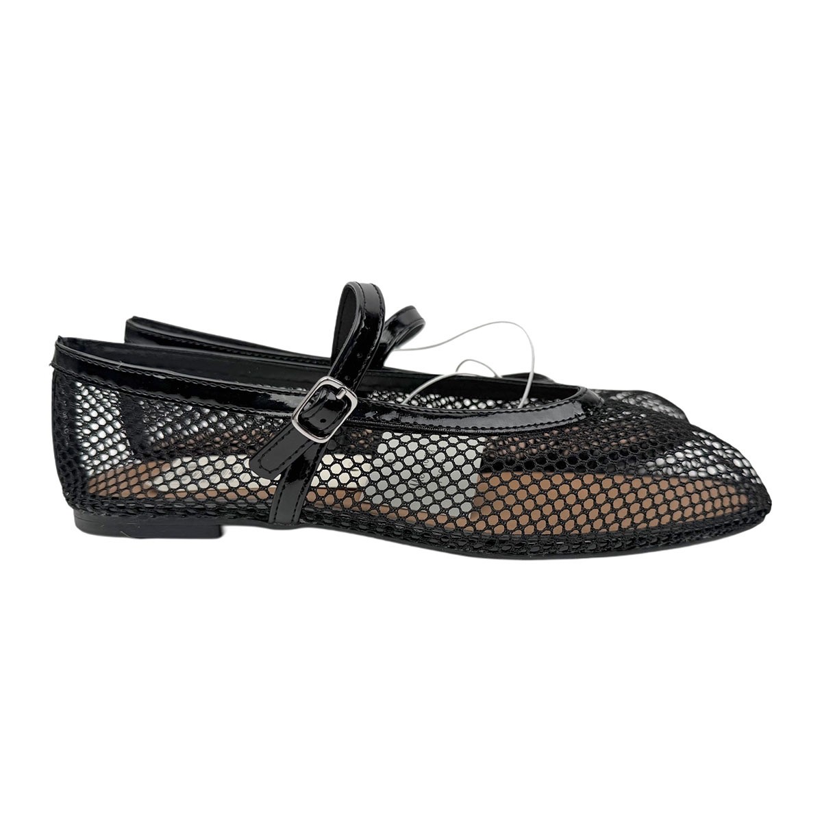 Women’s Issa Mesh Breathable Ballet Sheer Flats w/Memory Foam Insole 8 Black