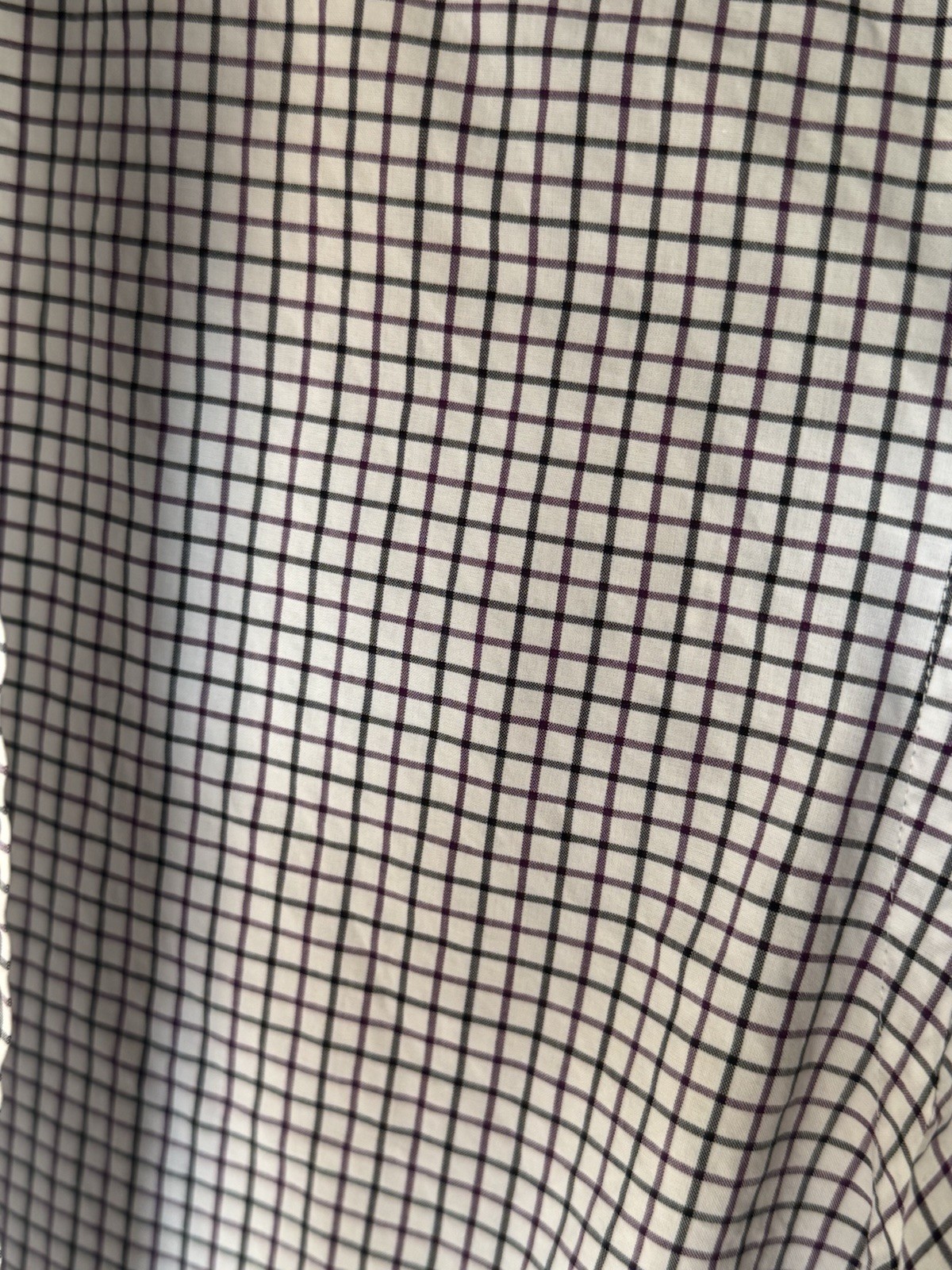 Ralph Lauren Purple Label Check Dress Shirt 15 1/2 Medium Polo Made In Italy