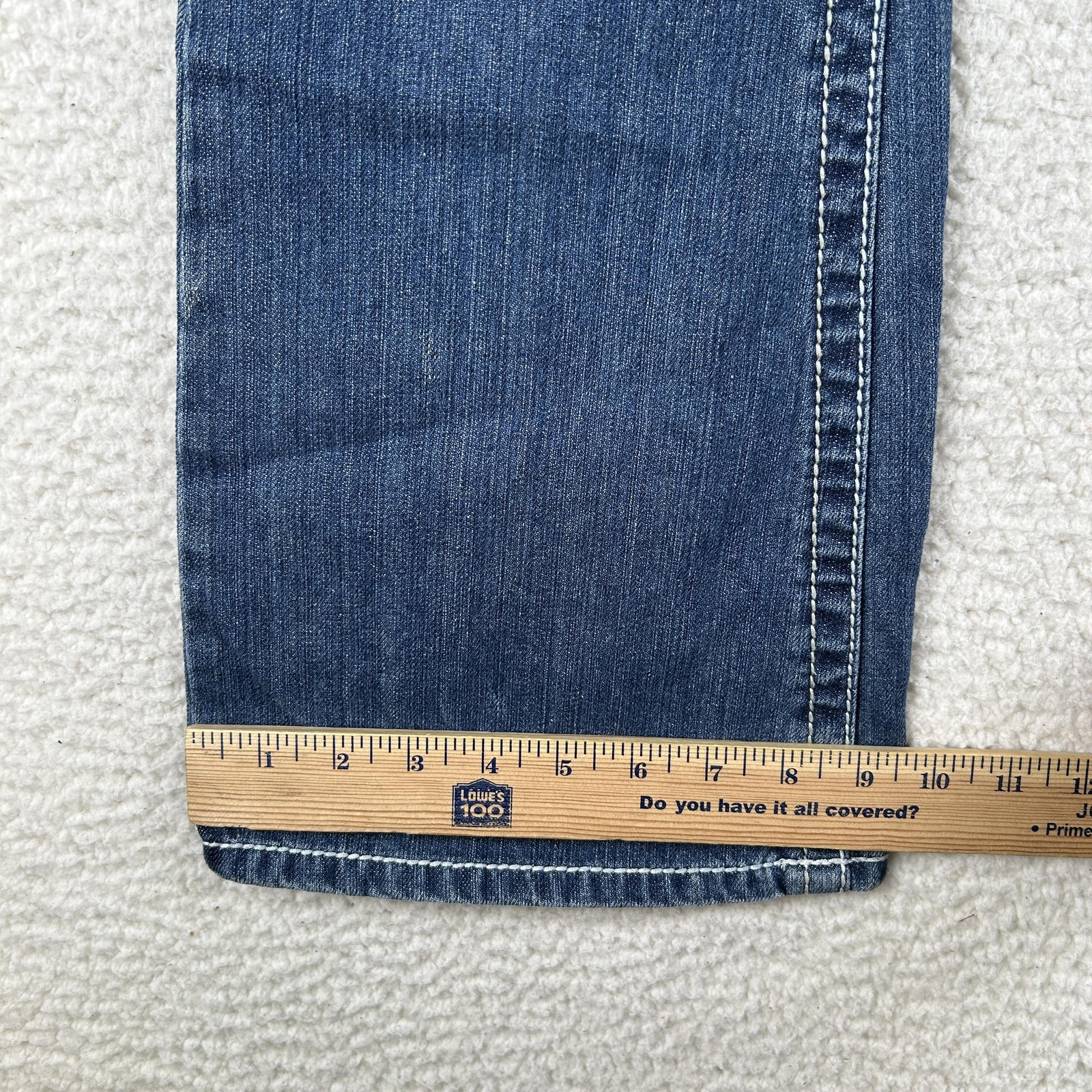 Vintage Amethyst Jeans Womens 11 Medium Wash Distressed Bootcut Low Rise Y2K