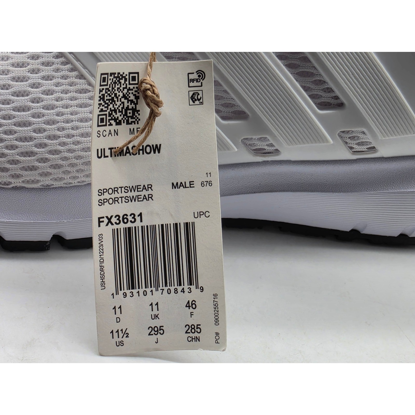 Adidas Ultmashow Men 11.5 White Running Shoes Sneakers FX3631