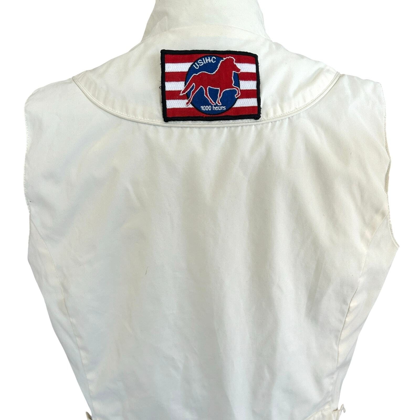 Mountain Horse Full Zip Riding Vest Women Medium Cream Equestrian Horses Outdoor