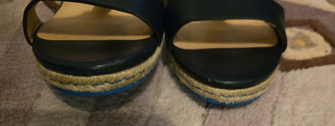 Cole Haan Leather Espadrilles In Shades of Blue Size 8.5M Women’s