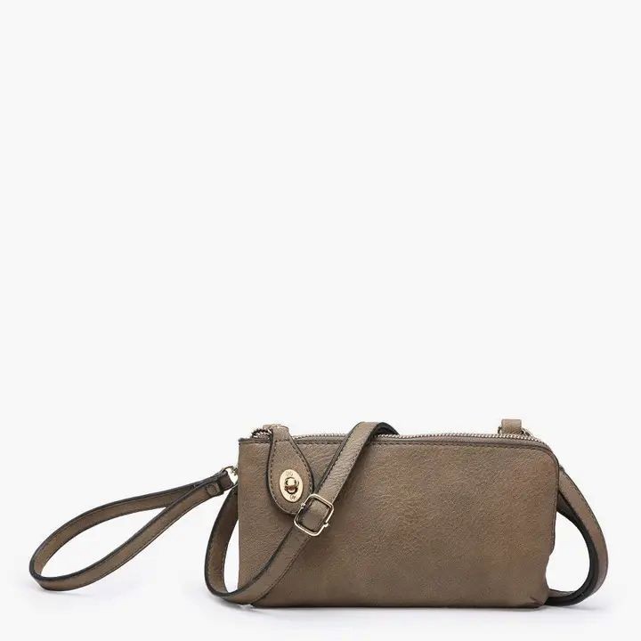 Jen & Co Kendall Crossbody Wristlet with Twist Lock Closure