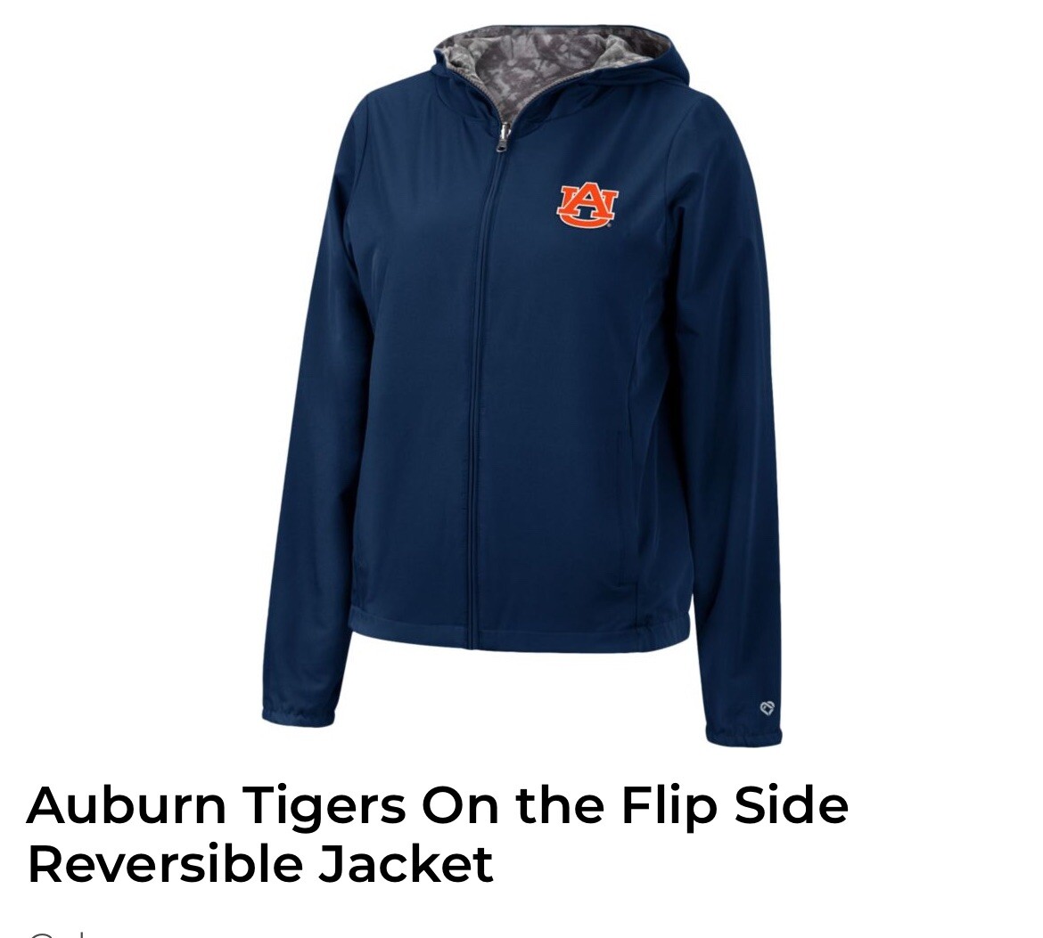 Auburn Tigers 2 In 1 Reversible Jacket Colosseum Athletics Zip Up Jacket SZ Sm