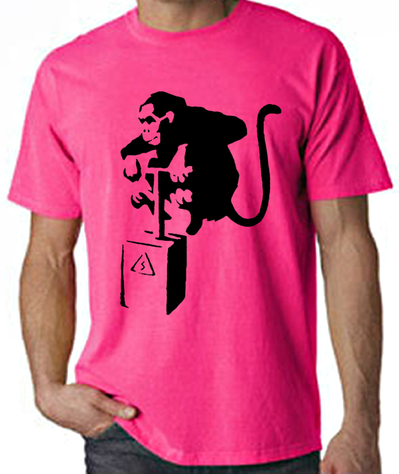 BANKSY DETONATOR MONKEY NEON T-SHIRT – Choice Of Colours – Sizes S-XXL FREE P&P