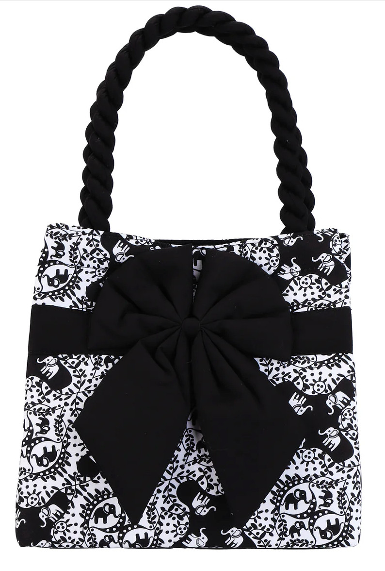 NaRaYa NB-100N Bow Handbag Cotton Tote Bag Made in Thailand