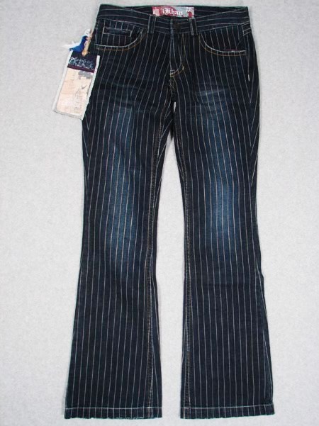 IA31315 *NWT* DESIGNER DENIM **IKHAN** TG1000 ISLAND STRIPE WOMENS JEANS – sz28