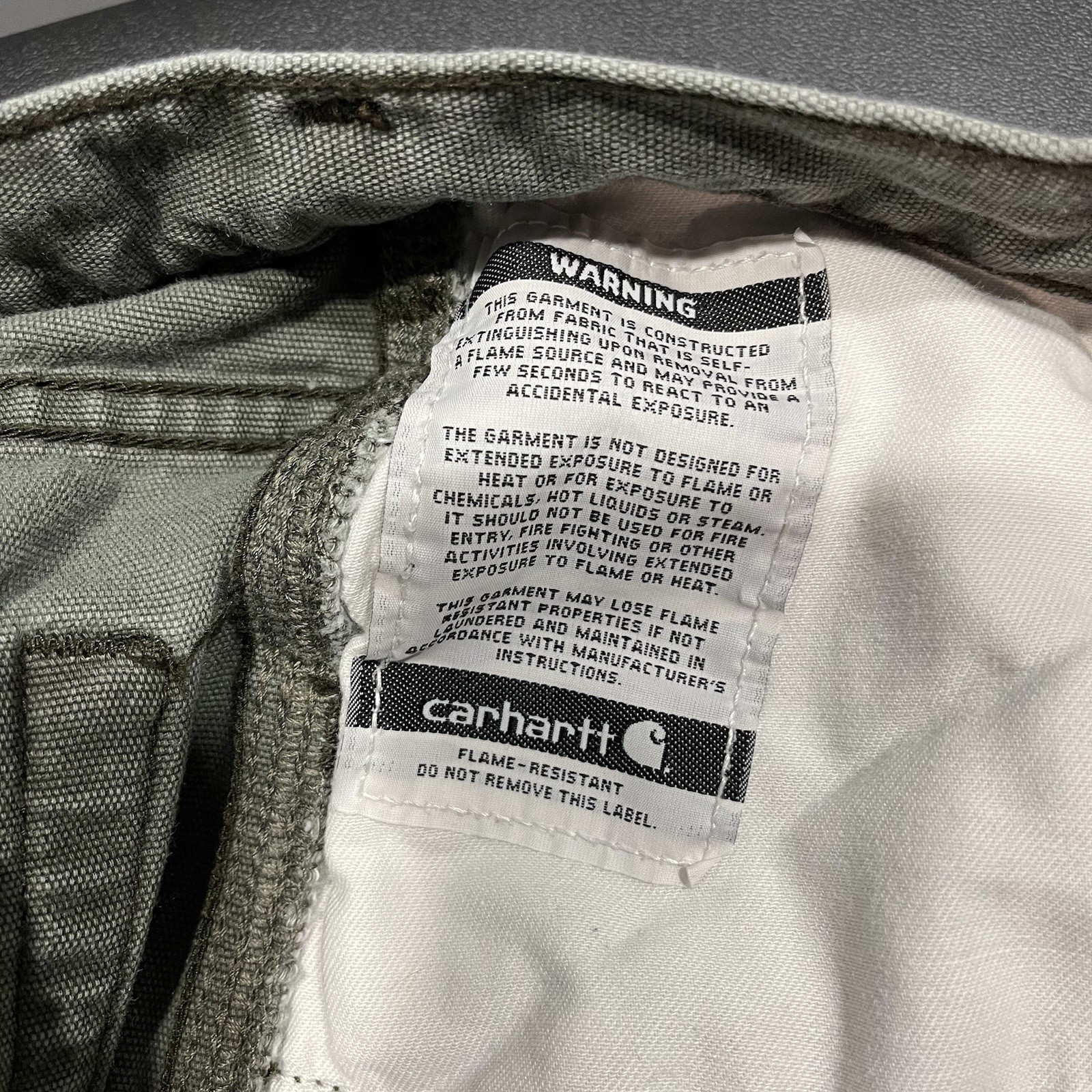 Carhartt FR Flame Resistant CAT 2 Pants Mens 44×32 Green Original Fit FRB159 MOS
