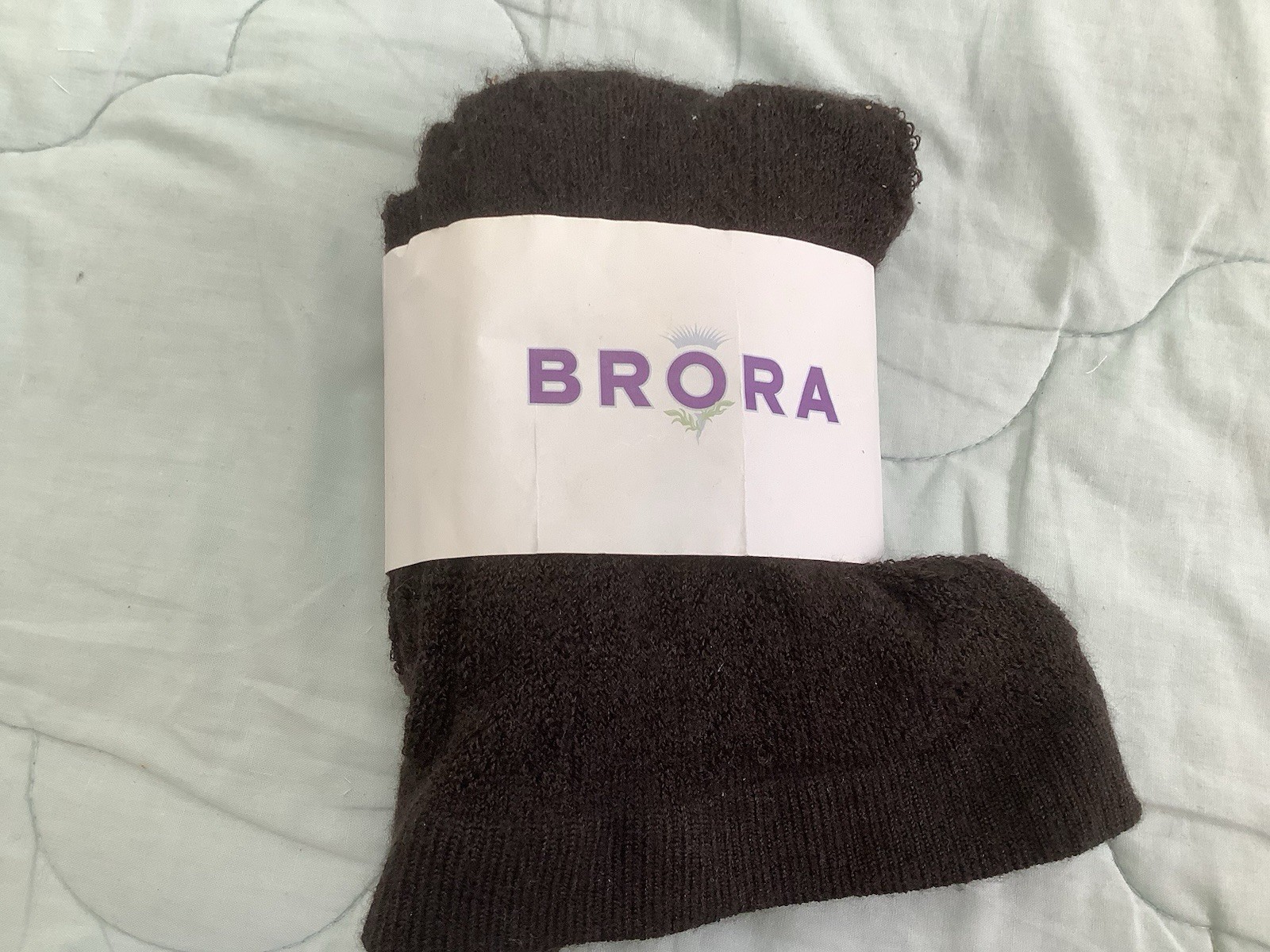 Brora Cashmere And Silk Blend Knitted Lace Tights Chocolate Size Small New Other