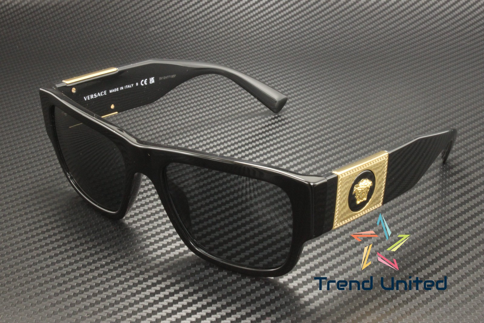 VERSACE VE4406 GB1 87 Black Dark Grey 56 mm Men’s Sunglasses