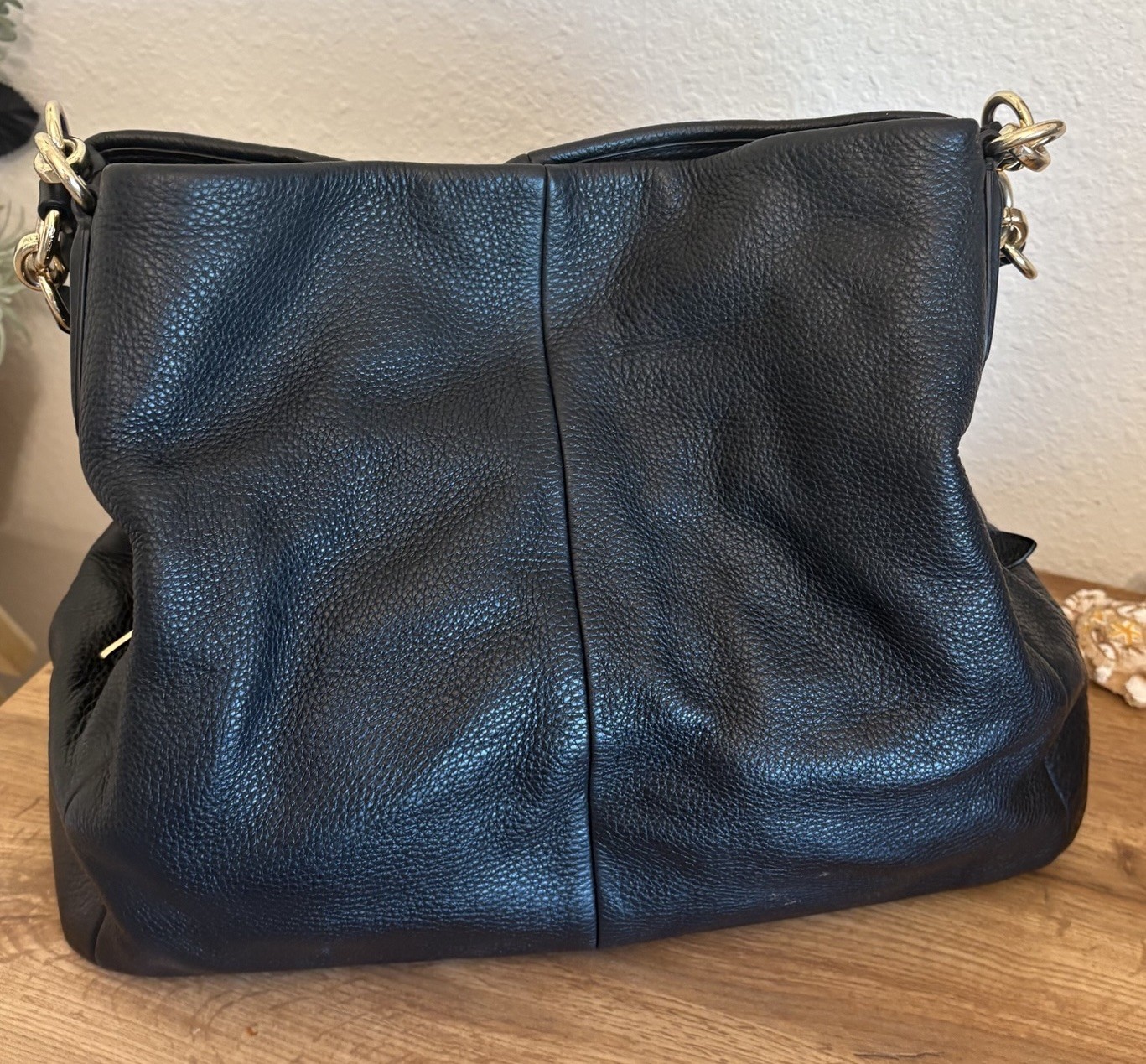 Coach Madison Phoebe Black Pebbled Leather 3 Compartments Shoulder Bag