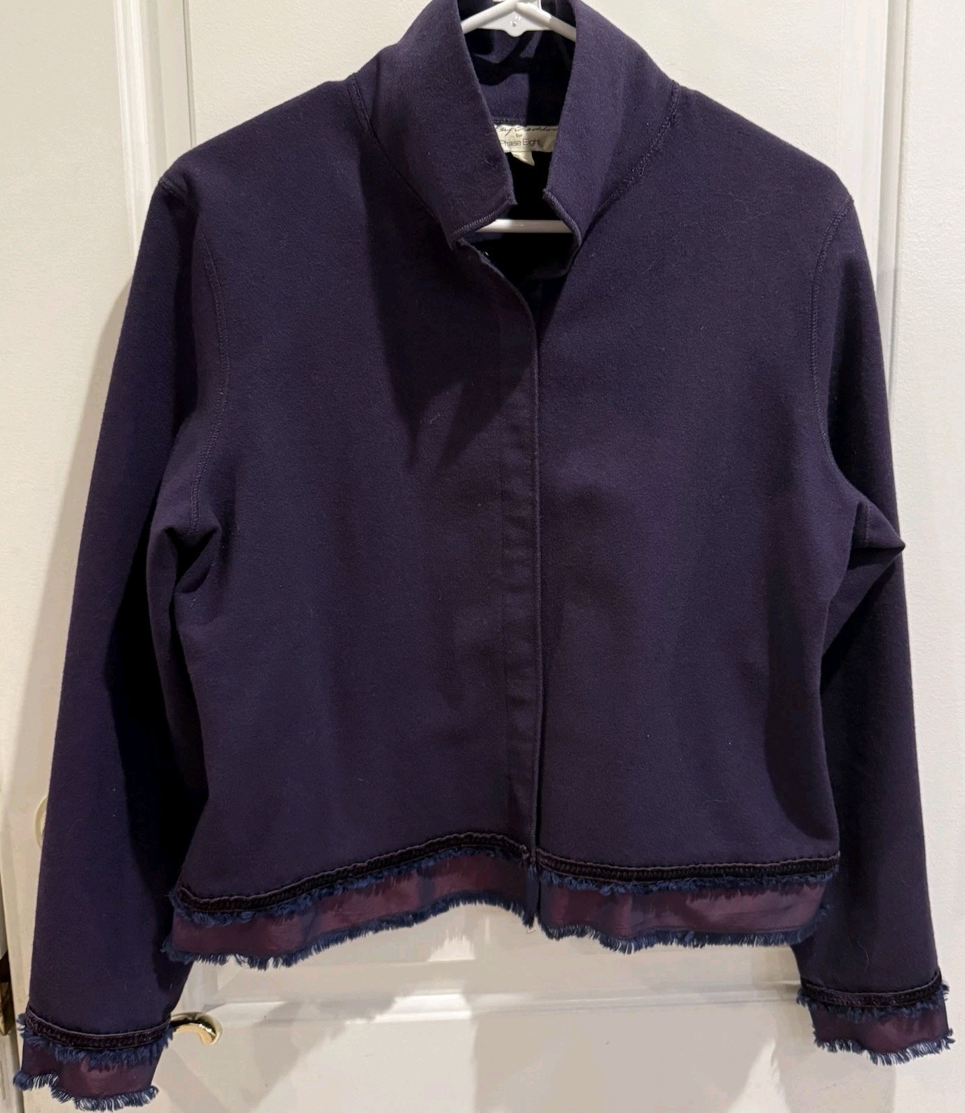 Patsy Seddon For Phase 8 Women’s Purple Wool Jacket 14 Fringe Vtg Abs Gorgeous!