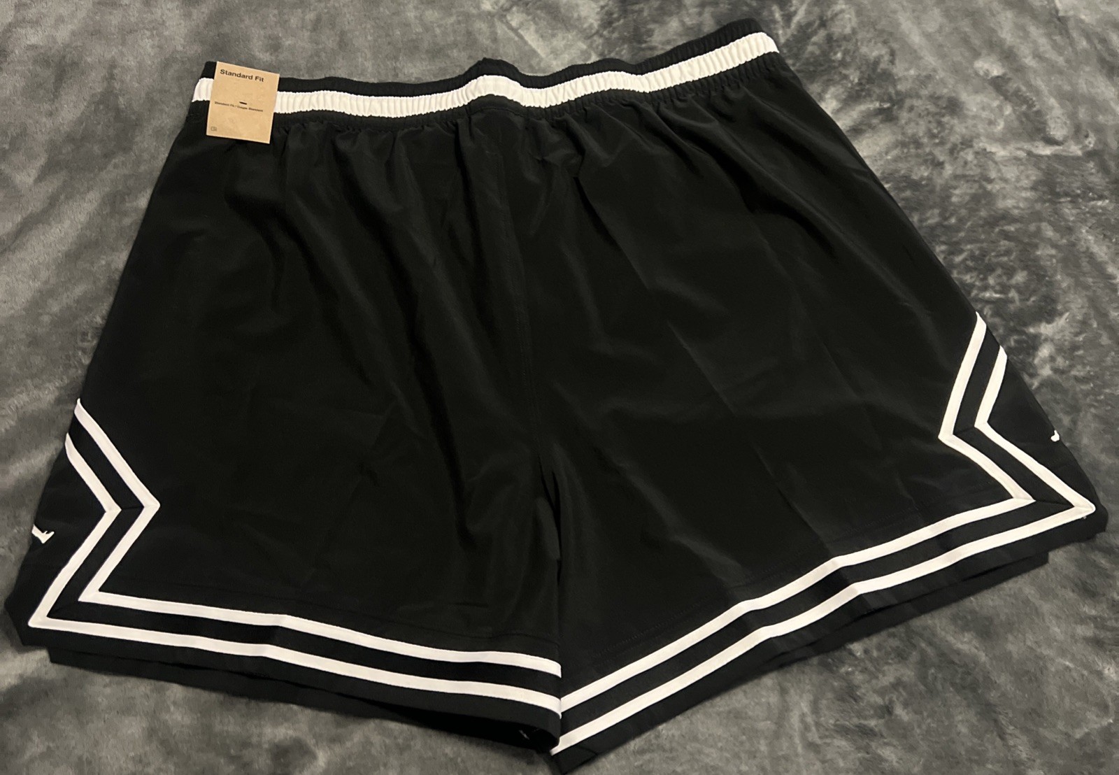 XL Jordan Shorts Men’s Black Nike Air Dri-Fit Sport Diamond Woven FQ2989-010