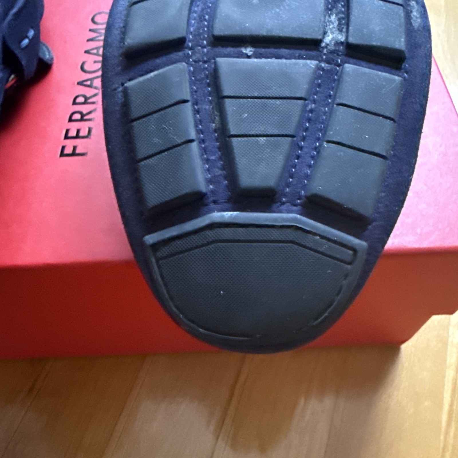 Salvatore Ferragamo Men’s Shoes, Moccasin Dark Blue US Size 12 with box