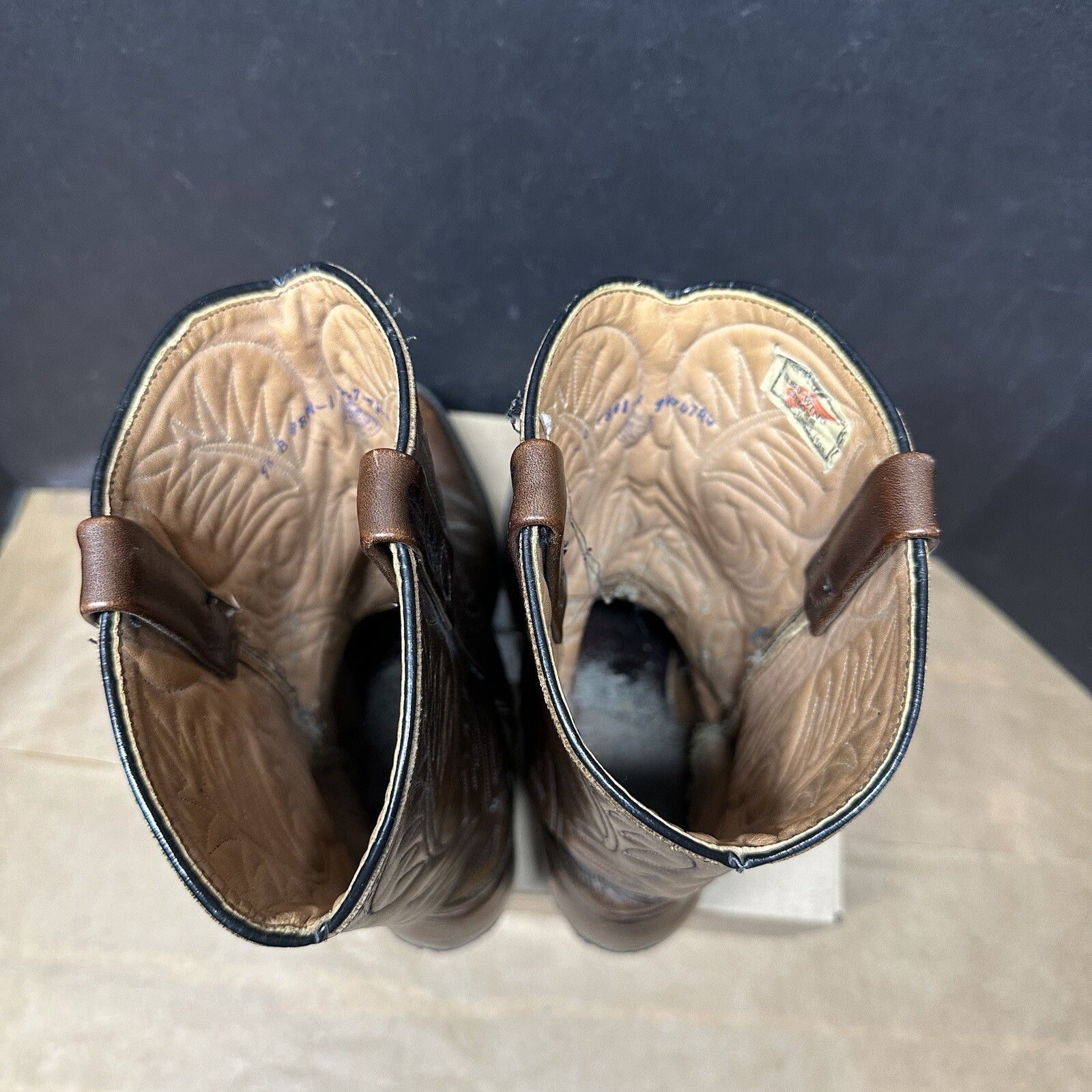Vintage Red Wing Pecos 9801 Brown Leather Western Cowboy Work Boots Men’s 9.5 B