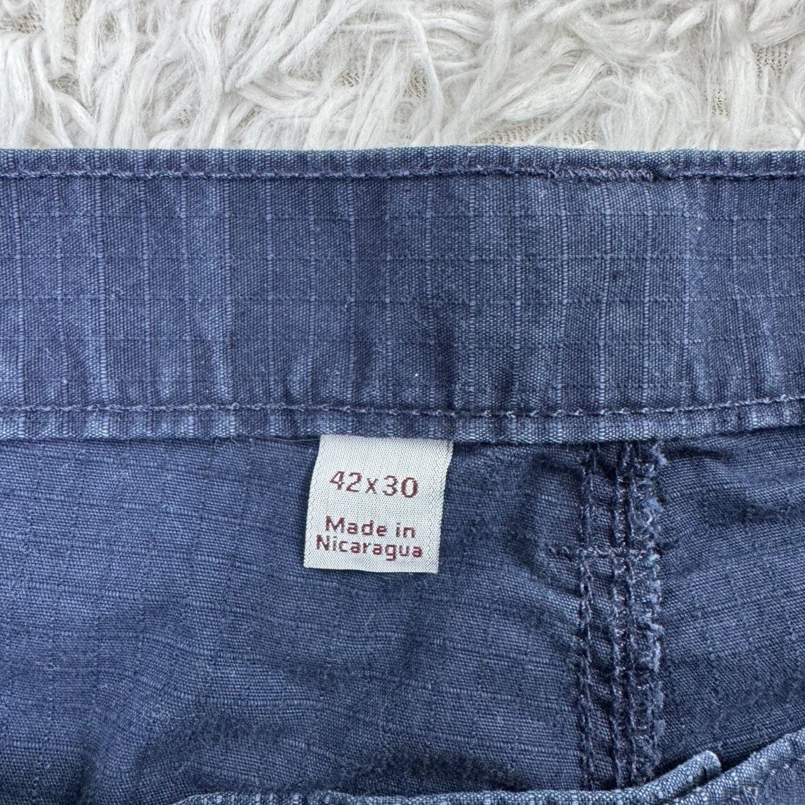 Carhartt Pants Mens 42×30 Blue Loose Fit Force Broxton Cargo Pant United Ripstop