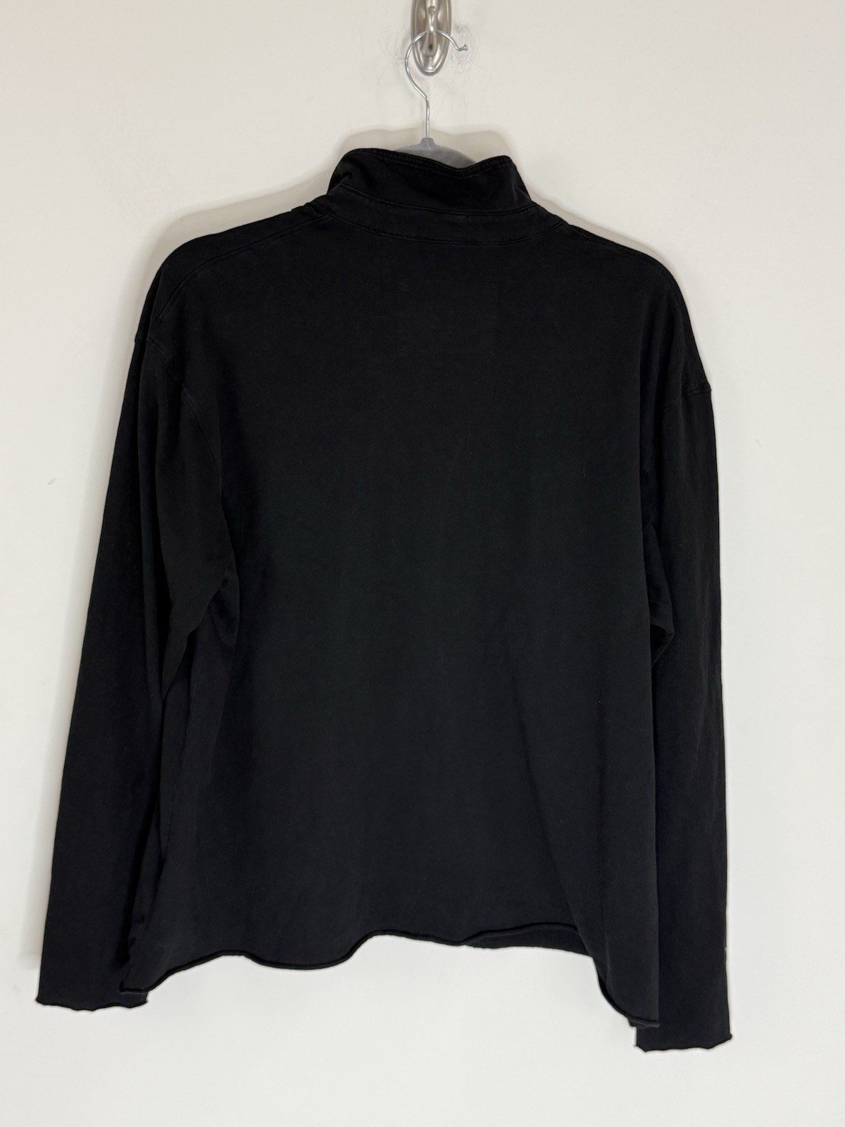Frank & Eileen Patrick Popover Henley Black Size Large EUC