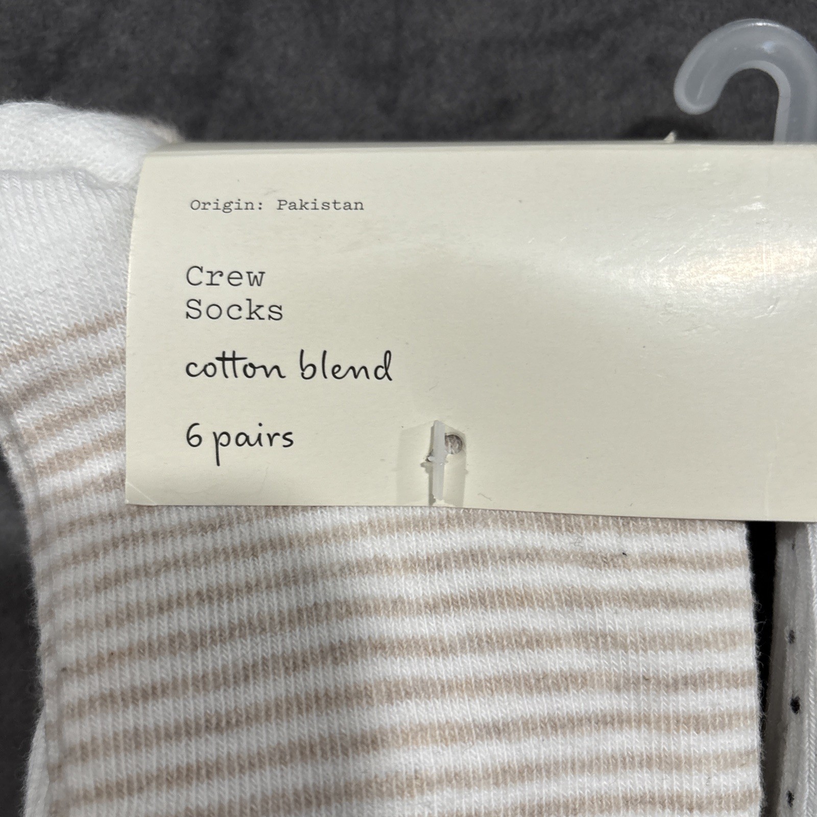 A New Day Cotton Blend Crew Socks 6 Pairs Solid & Patterned Size 4-10