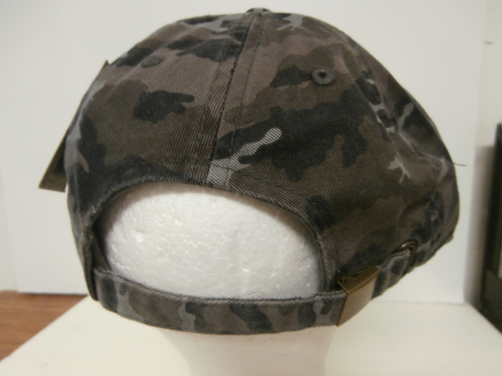 New Kbethos Vintage Style Gray Camoflauge Distressed Hat Adjustable Blank Plain