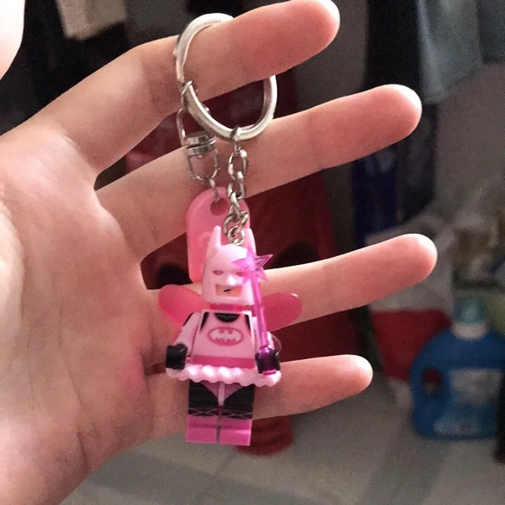 2024 Pink Fairy Batman & Black Batman Lego Keychain CUTE-New Gift*