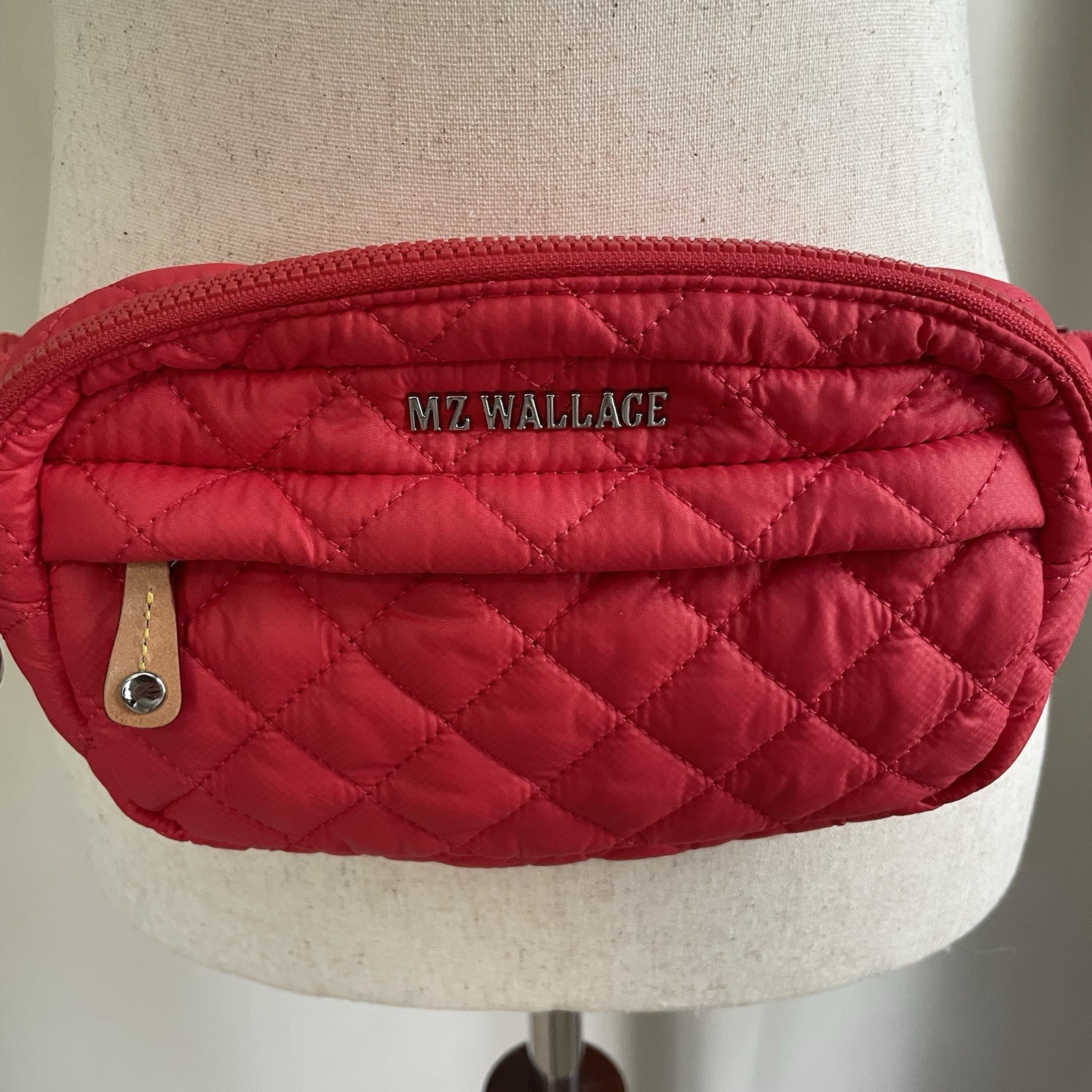 MZ Wallace Metro Belt Bag Watermelon Red Pink Sling Purse Summer Travel EUC