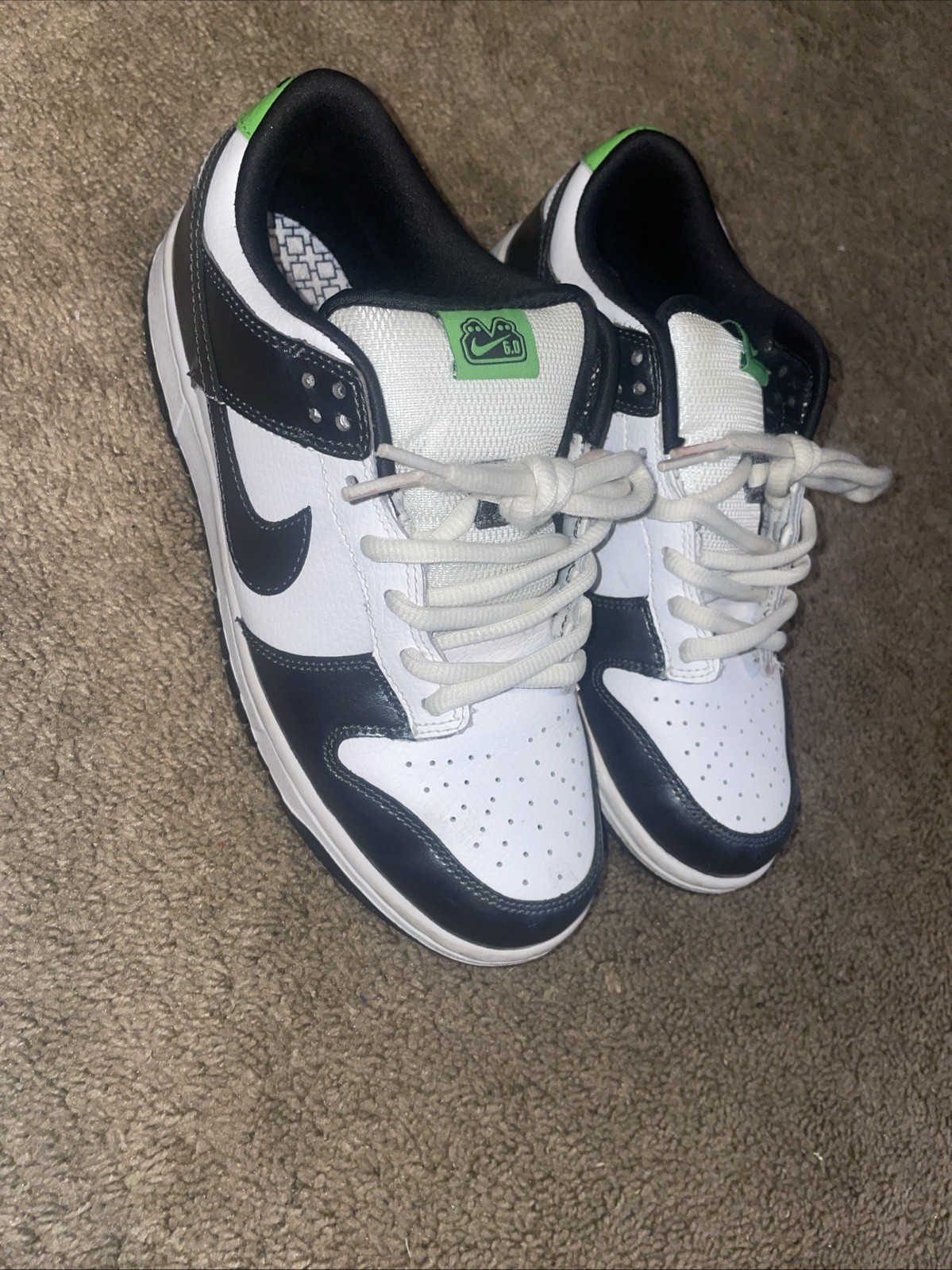 Nike 6.0 Two-Headed Mutant Dunk Metallic Silver Low Used Great Condition Size7.5
