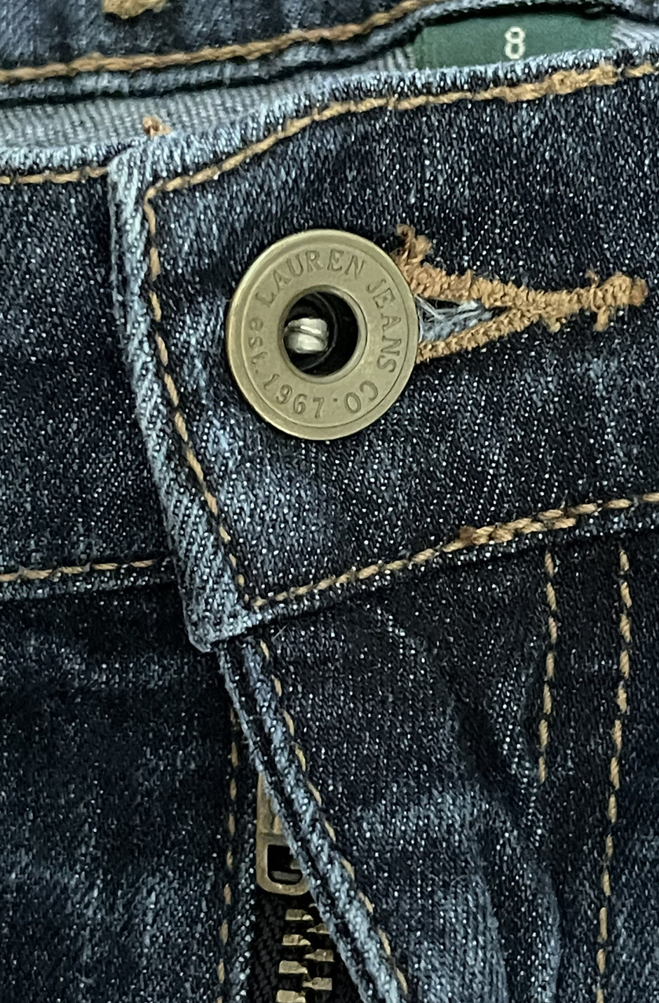 Lauren Jeans Co. Premium Denim Classic Straight Leg Dark Wash Women’s 8
