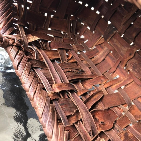 Authentic Wild Basketry Knitted in Japan Precious Wild Grape Vines 8.6″ x 5.9″