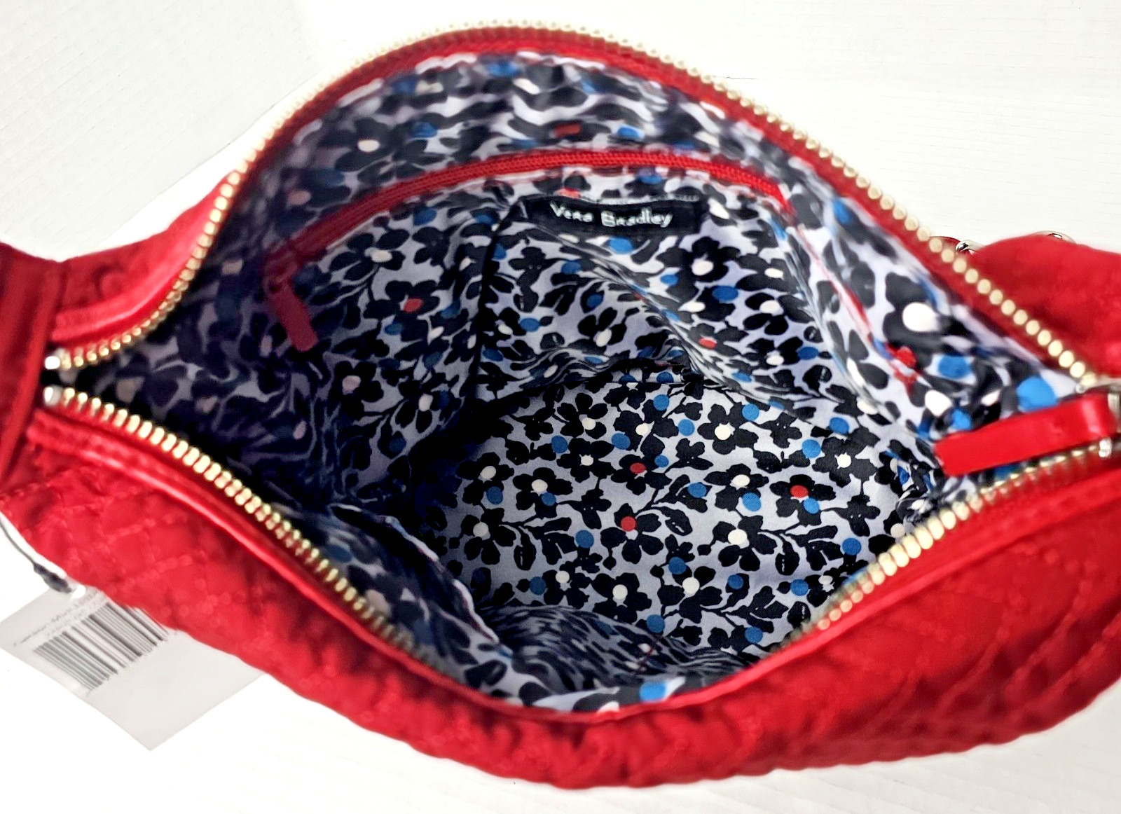 Vera Bradley Carson Hobo Crossbody in Microfiber Cardinal Red