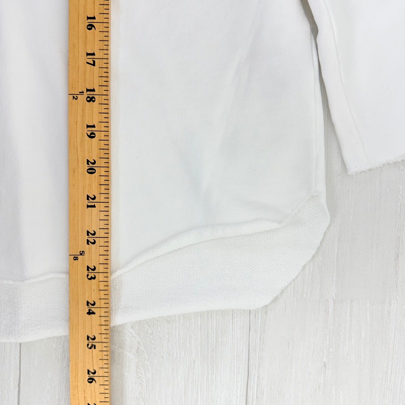 Frank & Eileen Kane Capelet Oversized Hoodie Sweatshirt Size L White Comfort NEW