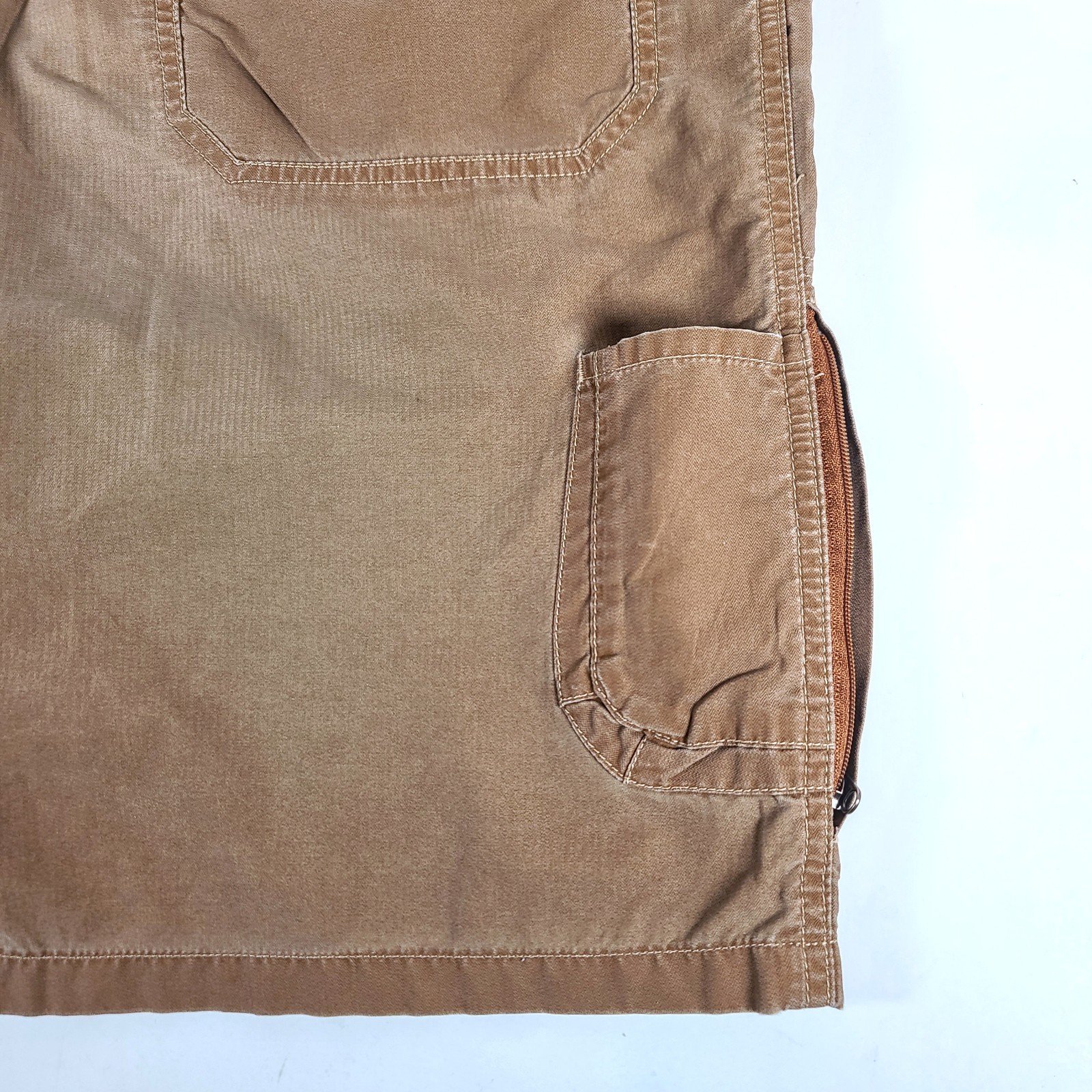 Kuhl Revolvr Cargo Shorts Men’s 36 Brown Nylon Cotton Quick Dry Zipper-Pockets