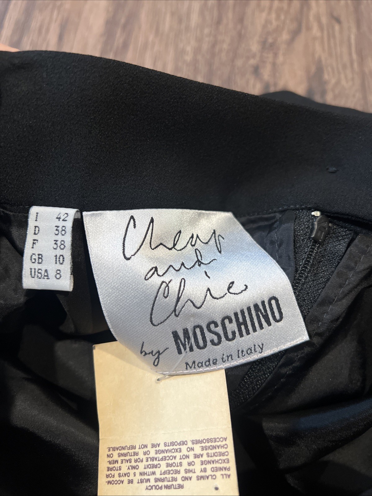 Moschino Cheap & Chic Jacket Skirt Set Size 8 Color Black Read Notes