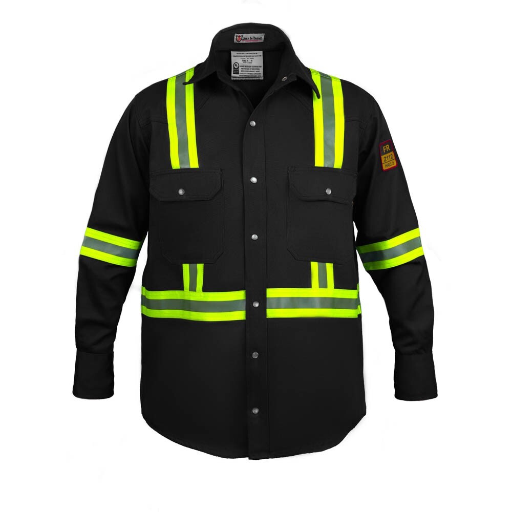 Flame Resistant FR High Visibility Hi Vis 100%C Light Weight Shirt