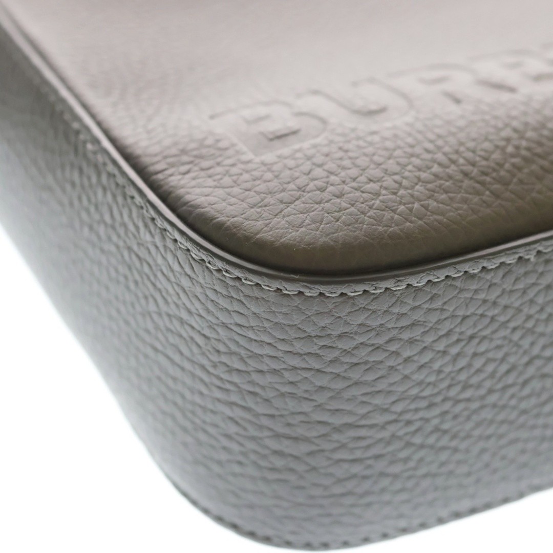 BURBERRY THORNTON LEATHER SHOULDER BAG Grey 8052890 Used e479c0712fffff3b2ca1f35