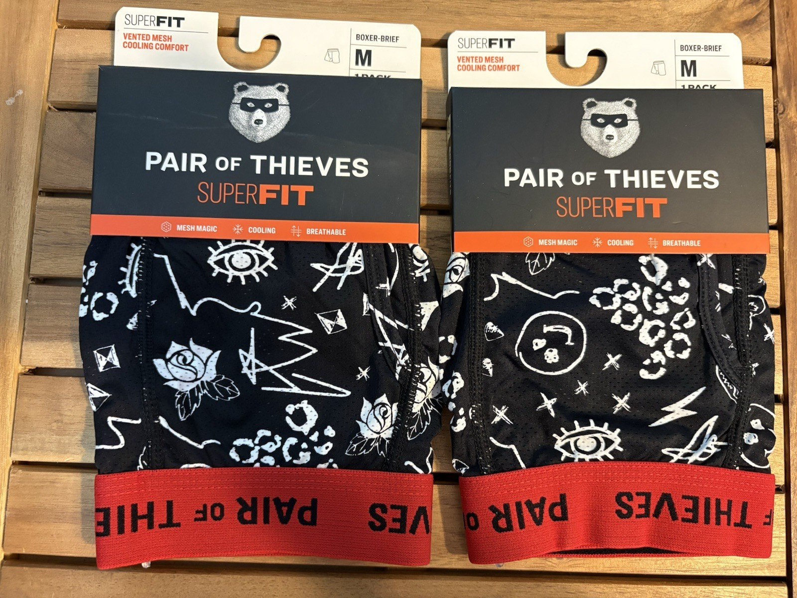 Pair Of Thieves Men’s SuperFit 2 Pack Boxer Brief Mesh, Cooling, Breathable M