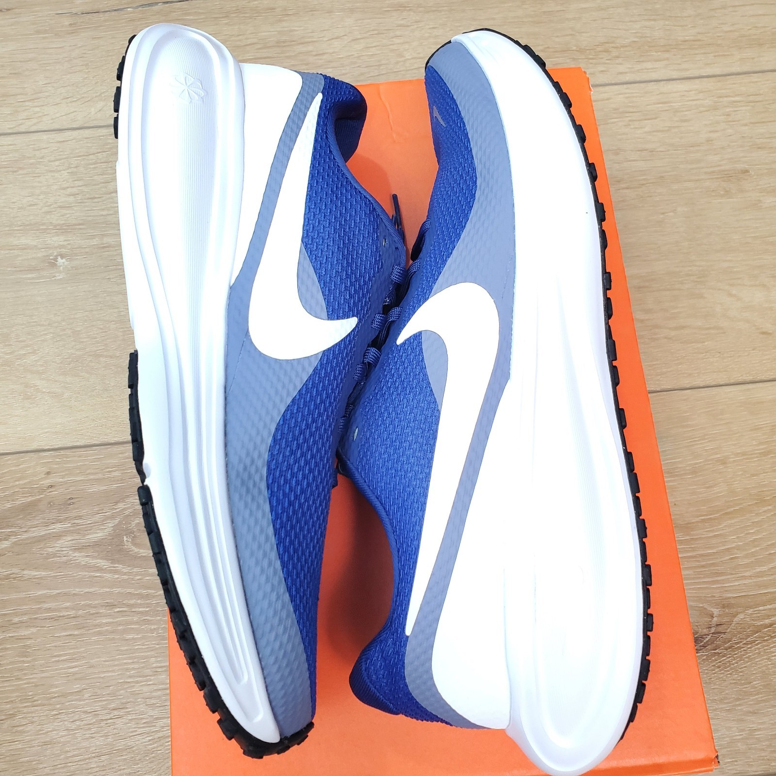 Mens Size 13 Nike Revolution 8 Shoes Royal Blue Black White Sneaker HJ9198-401