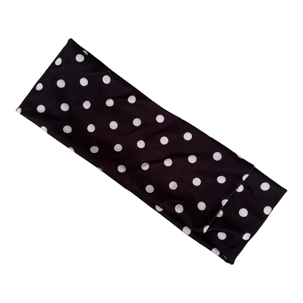 Black Polka Dot Headband for Women Soft Stretch Hair Band