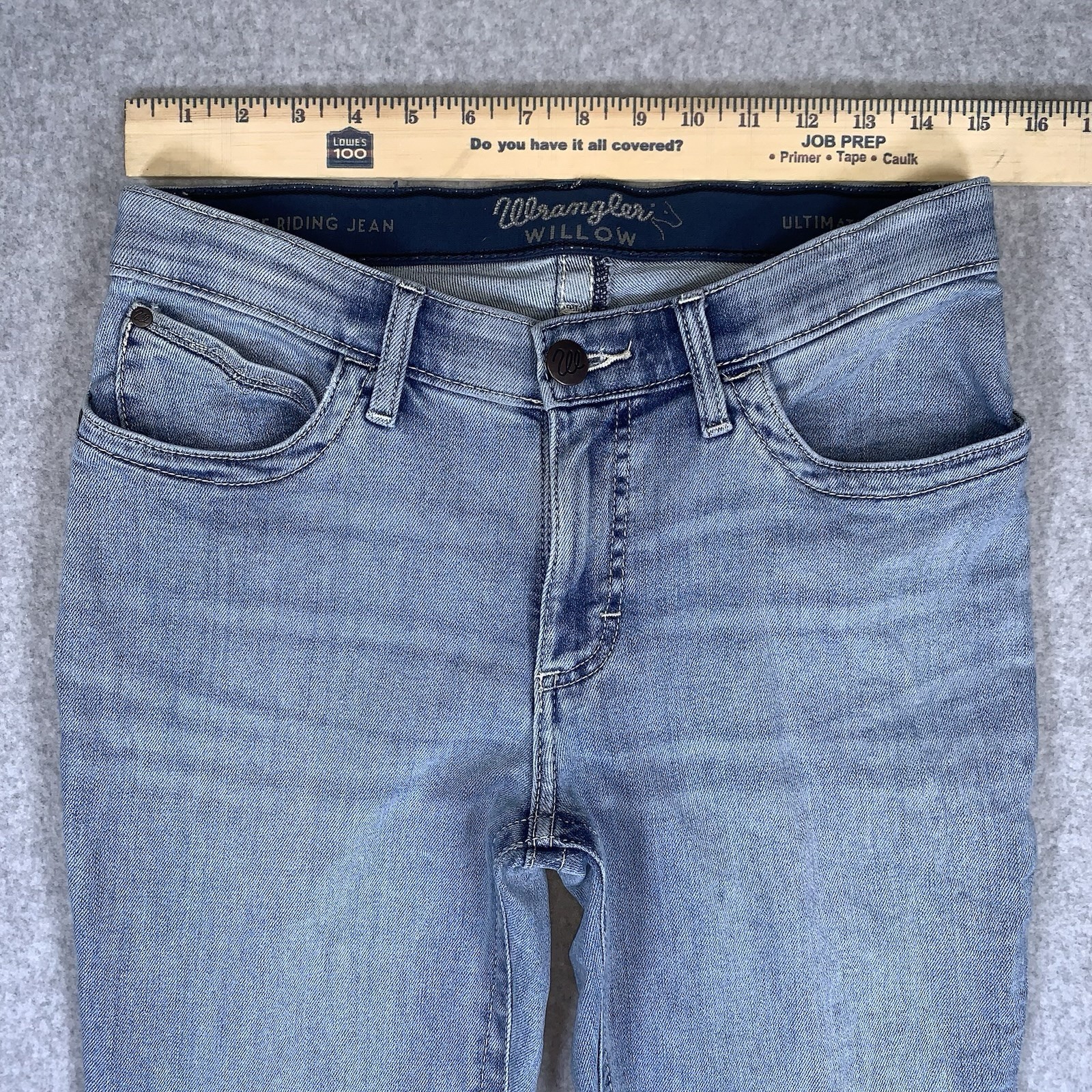 Wrangler Willow Jeans Womens 7×32 Blue Denim Ultimate Riding Bootcut Stretch