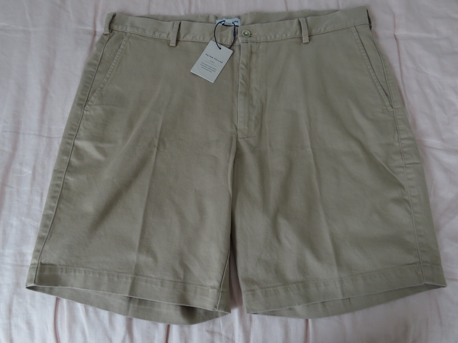 Peter Millar Crown “Pilot” Stretch Twill Shorts, NWT – Men’s 34 + 36, 8” Ins.