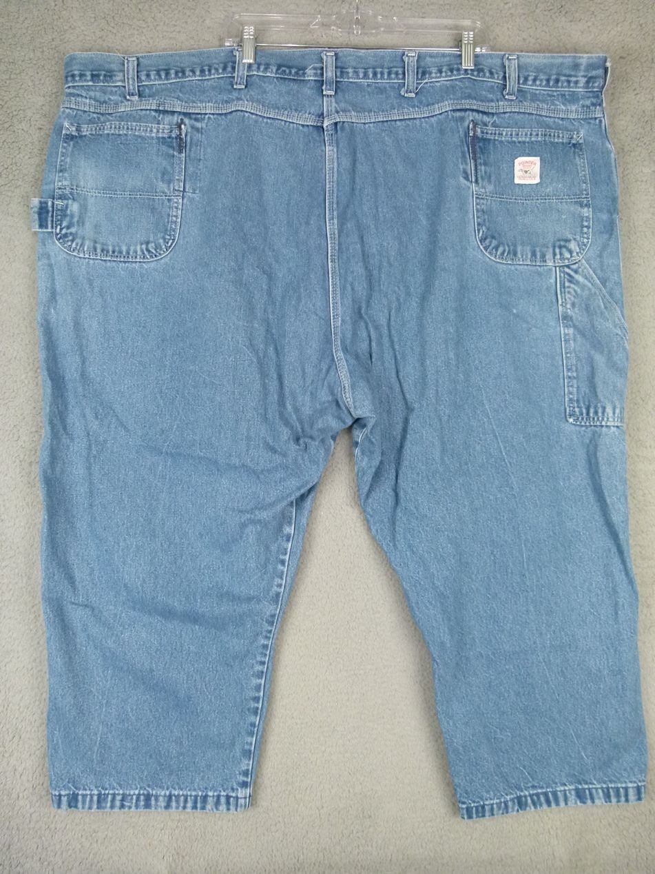Pointer Brand Mens 60×32 (57×25 Actual) Blue Straight Work Jeans – AS-IS
