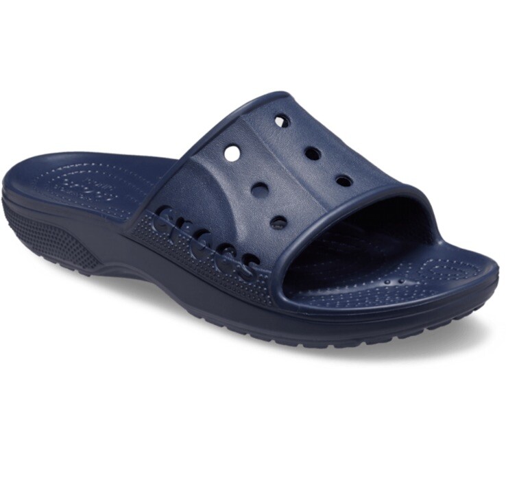Crocs Baya Unisex Slides Slide Sandals Navy Multi Men 5 Women 7 Waterproof