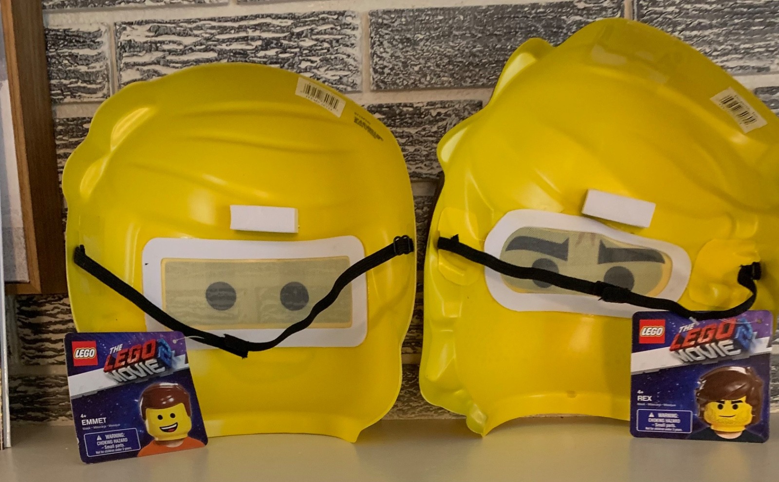 2019 The Lego Movie Rex And Emmet Halloween Masks RARE