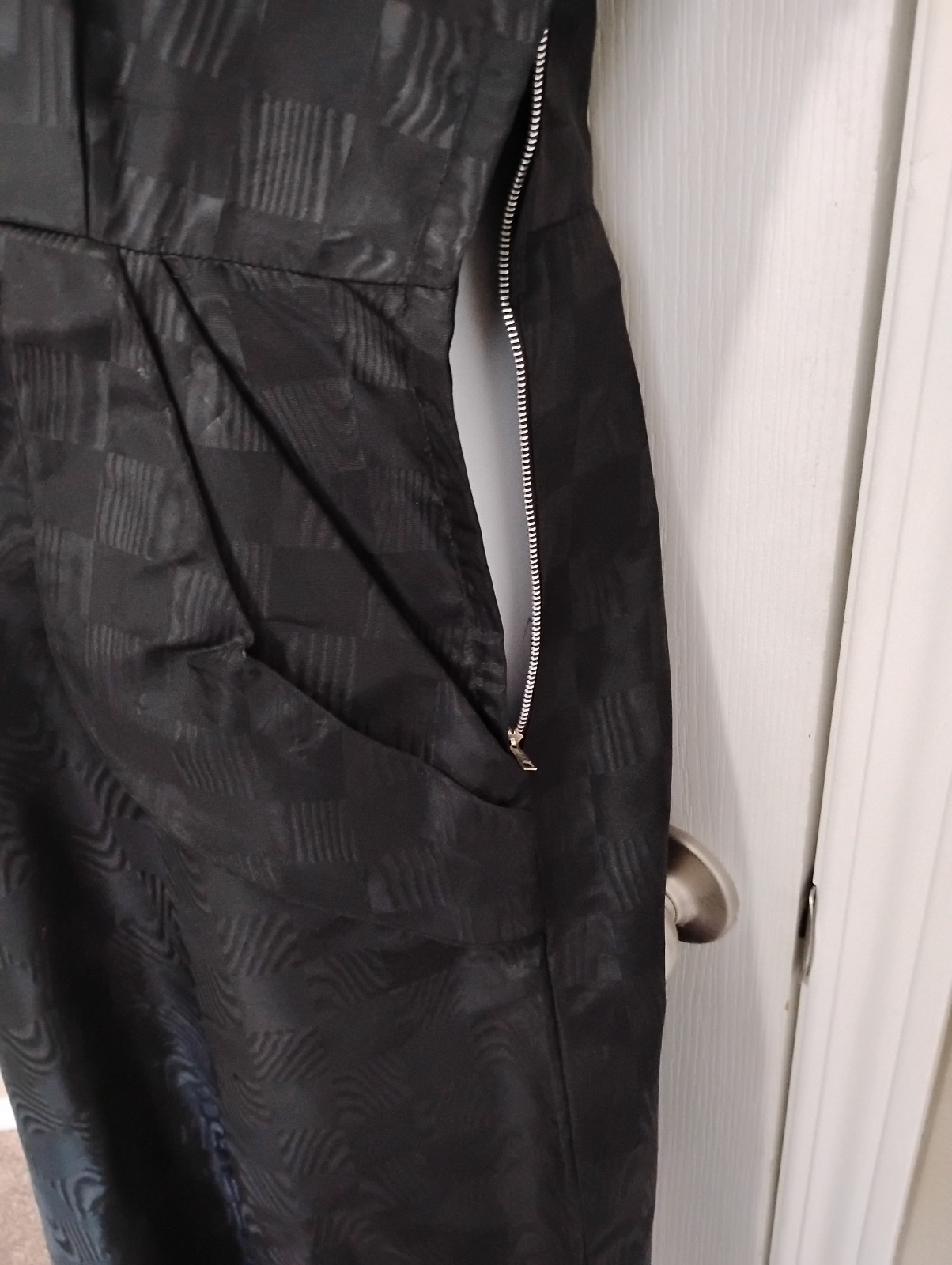 1950’s 60’s Mode O Day Dress Size L? Vintage black and beautiful. See descrip