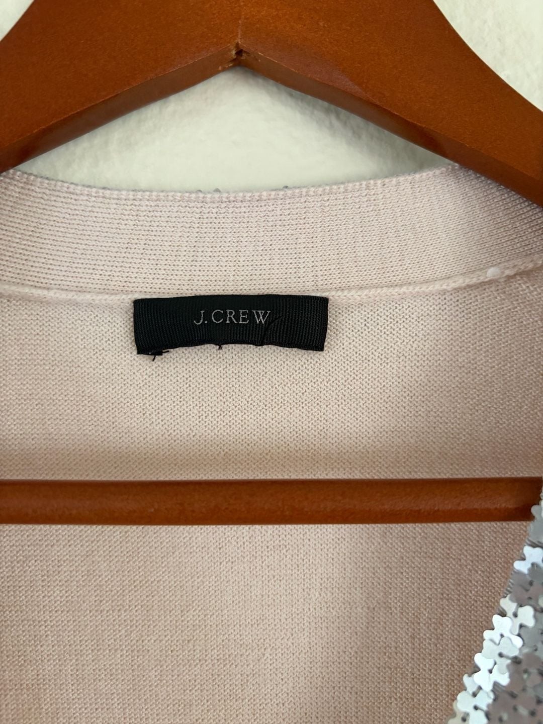 J.Crew 100% Merino Wool Cardigan with Sequin Embellished Placket