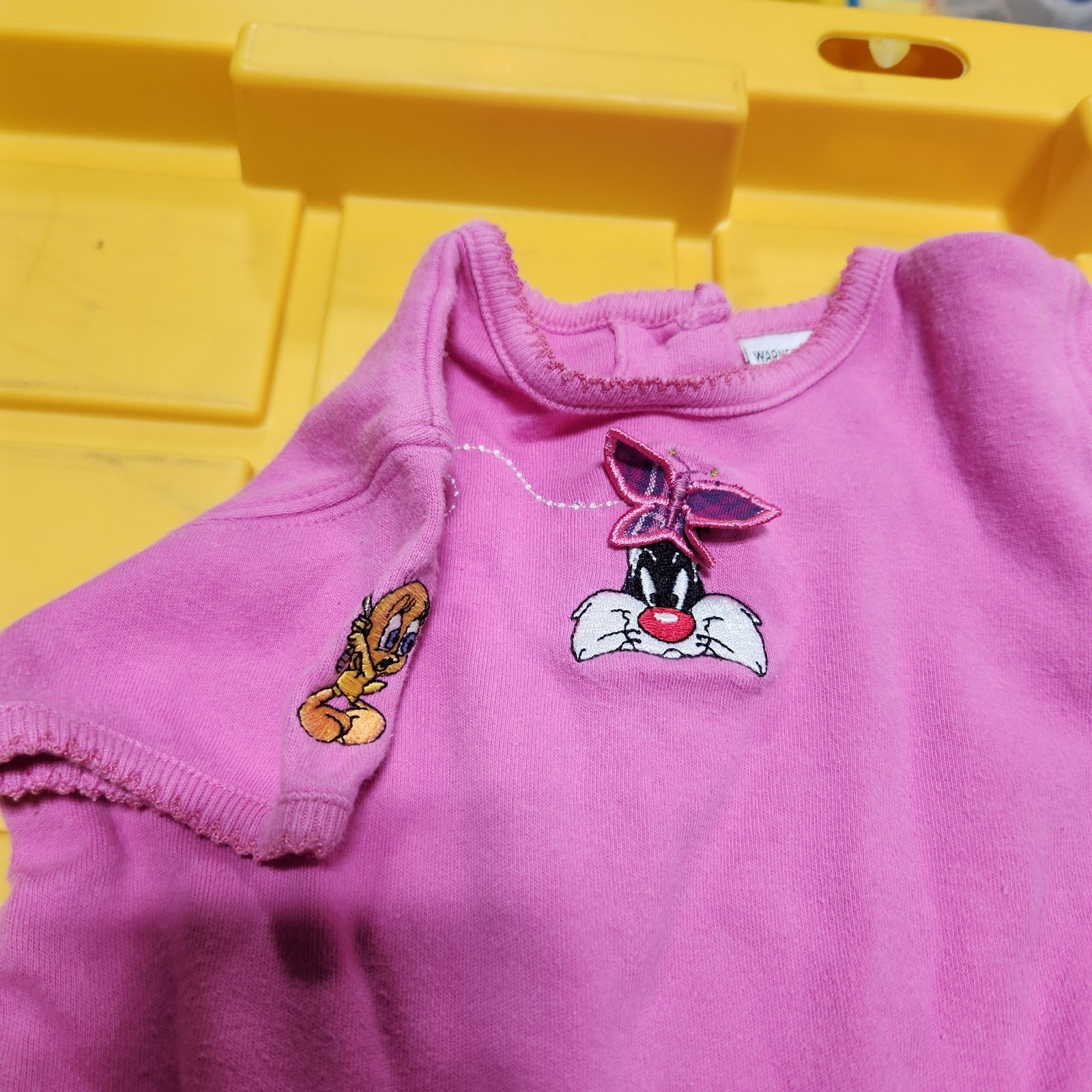Vintage 90s Looney Tunes SYLVESTER One-Piece Baby one Piece 12M Studio Store D49